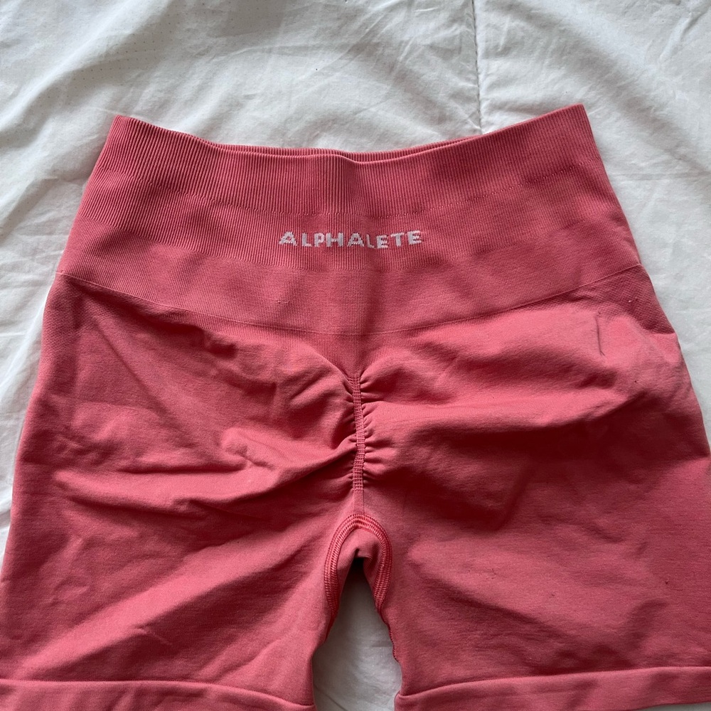 Alphalete Pink Bike Shorts High-Waisted Performance